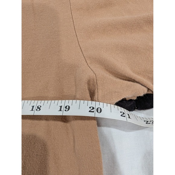 Guess Los Angeles Ringer T-Shirt Tan Brown Black Logo Mens Large Cotton Tee - Picture 7 of 8